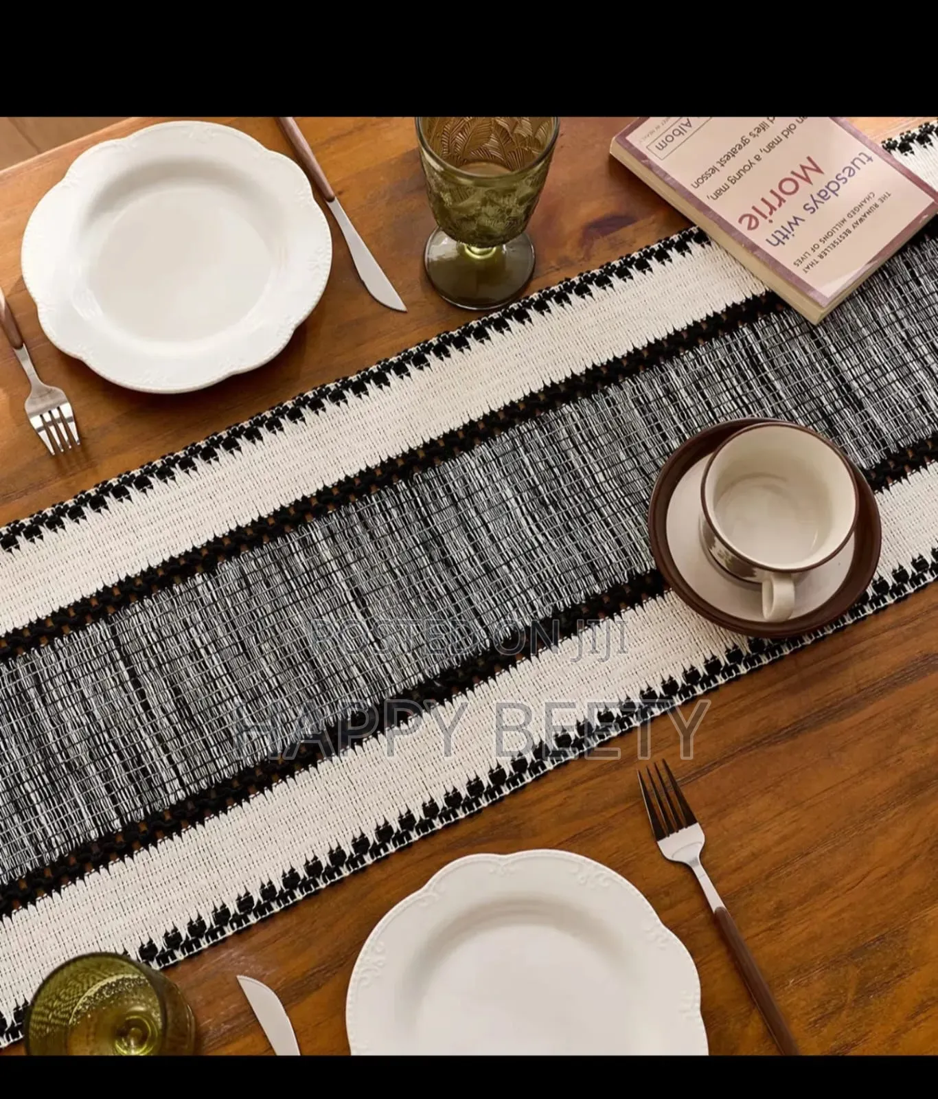 Elegant Style Cotton Decoration Table Runner Set