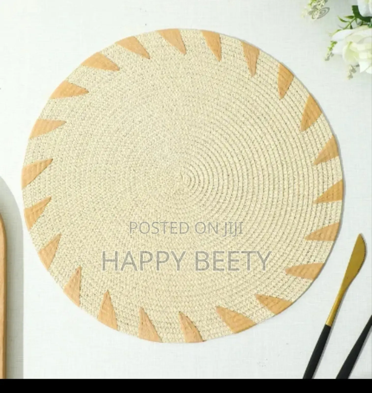 Round Elegant Braided Table Mats.