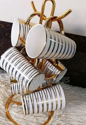 6 Pieces Gold Tree Cups