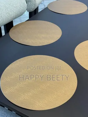 Modern Round Faux Leather PVC Table Mats for Dinning