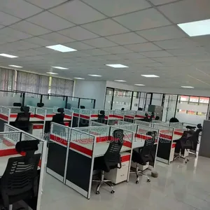 A 4 Way Office Workstation Desk