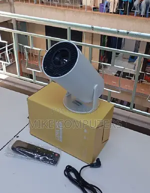 Mini Wifi Projector Hy 300 130 Inch Screen Round Design