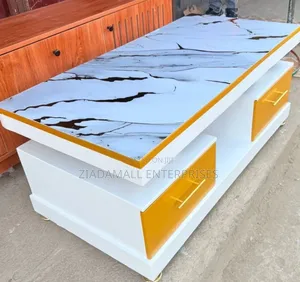 Coffee Table Marble-Top Coffee Table for Executive Living
