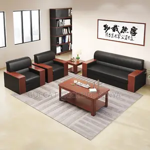 Imported 5-Seater Leather Reception Sofa Set