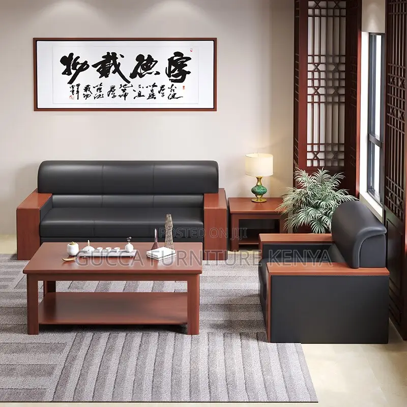 Imported 5-Seater Leather Reception Sofa Set