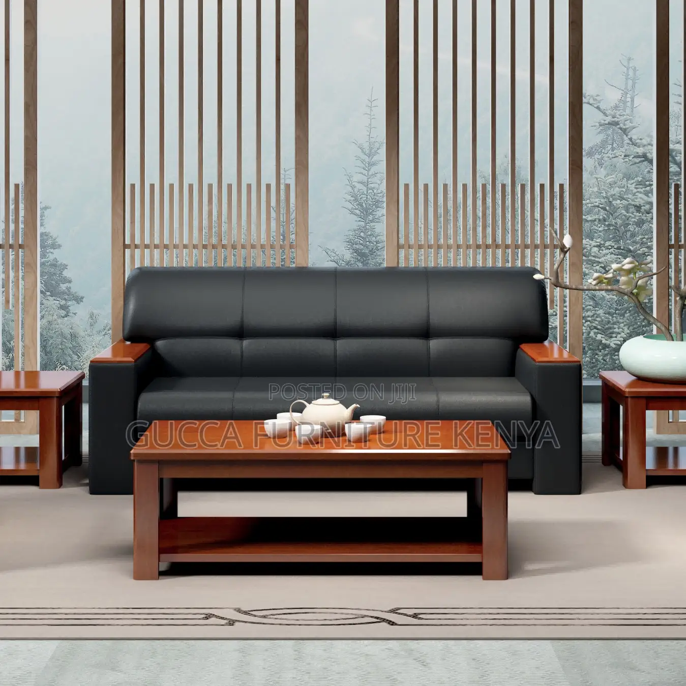 Imported 5-Seater Leather Reception Sofa Set