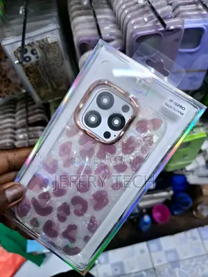 Burmc iPhone 16 Pro Cheetah Print Full Body Protection Case -Purple