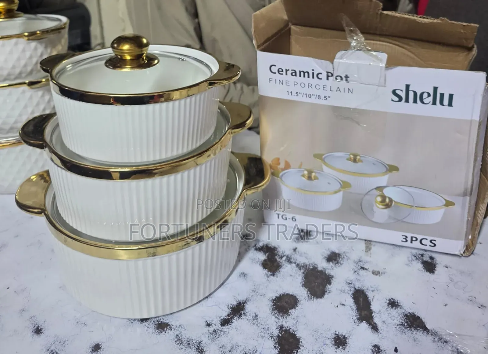 3 PCS Ceramic Pots
