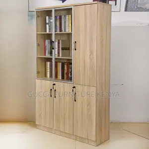 Brown Wooden 3-Door's Office Document Cabinet
