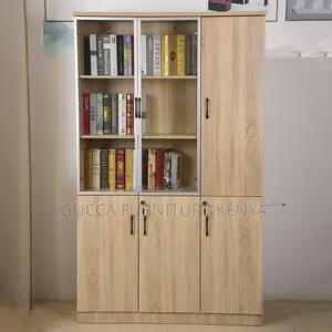 Brown Wooden 3-Door's Office Document Cabinet