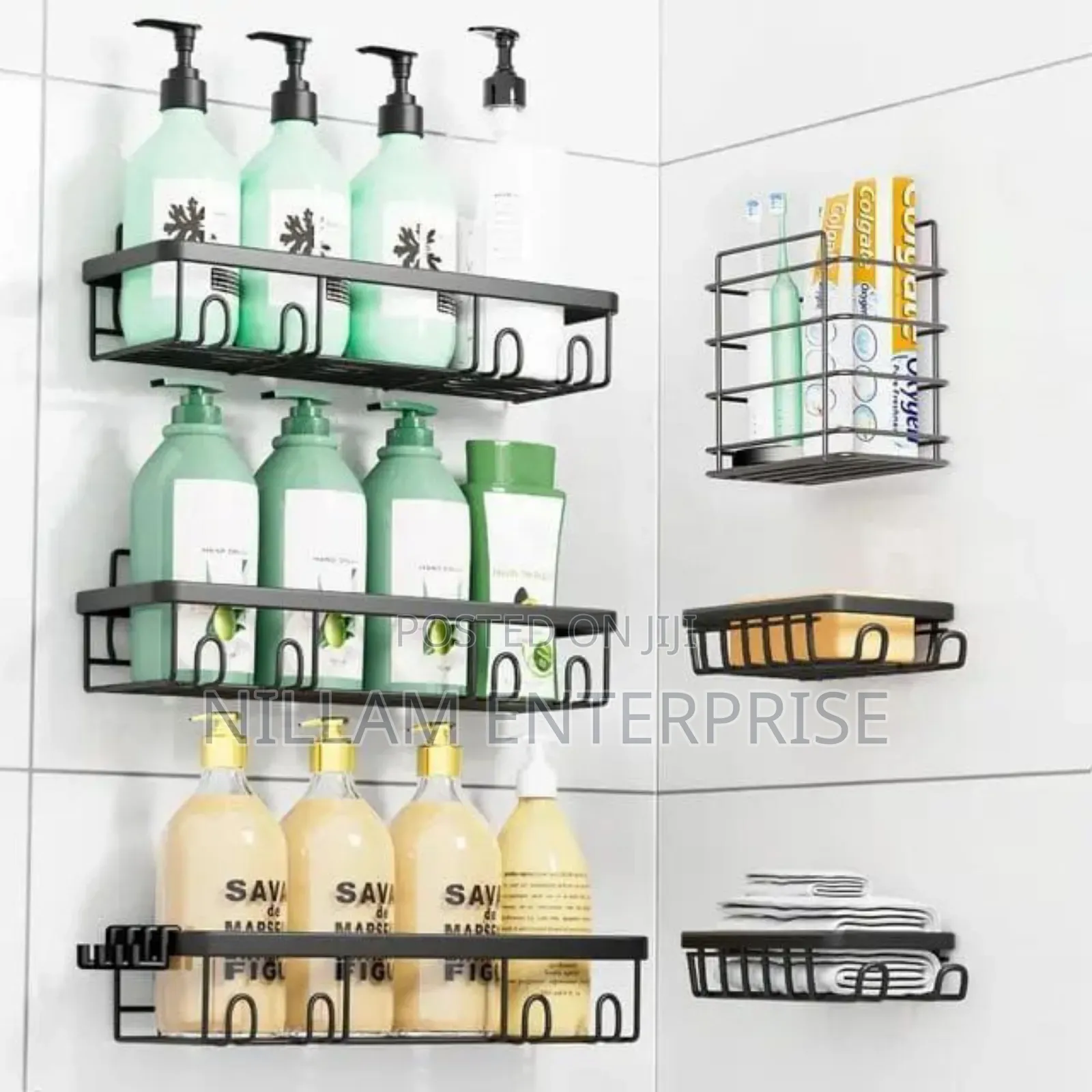 6pcs Set Shower Caddy Shelf/Bathroom Organizer*