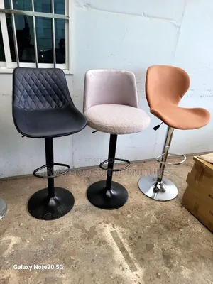 Quilted Leatherette Swivel Bar Stools