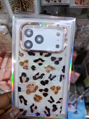 Jefonha iPhone 17 Pro Max Leopard Cheetah Print Glitter Case