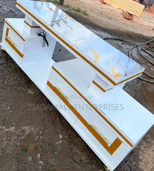 TV Stand Elegant 5ft Modern TV Stand With Marble Sheet Top