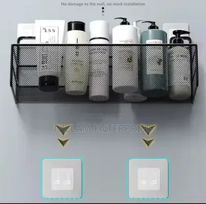 Large Mesh Bathroom Rack With Self Adhesive Stickers*