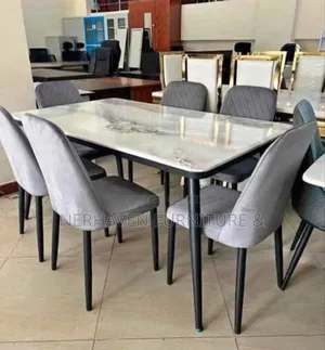 6-Seater Marble Top Dining Set