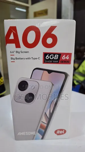 New Itel A06 64 GB Black