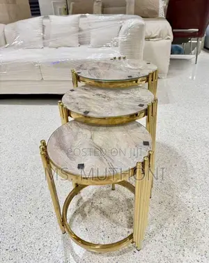 3 PCS Nordic Glass Minimalist Style Nesting Side Stools