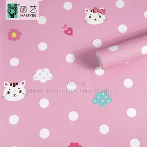 Pink Self Adhesive Wallpapers for Kids Rooms