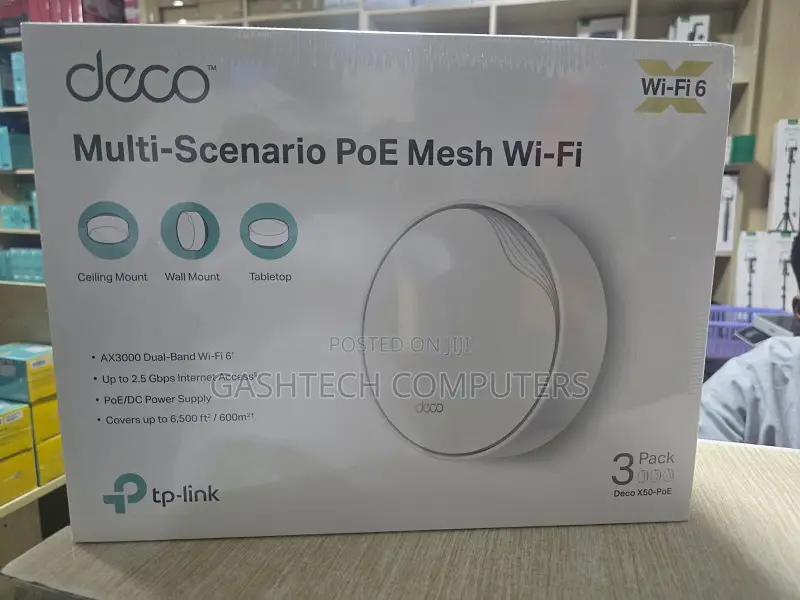Tp-Link Whole Home Mesh Wifi 6 System (3 Pack) - Tl-Deco X50-Poe