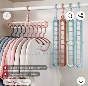 9 Holes Wardrobe Storage Rack