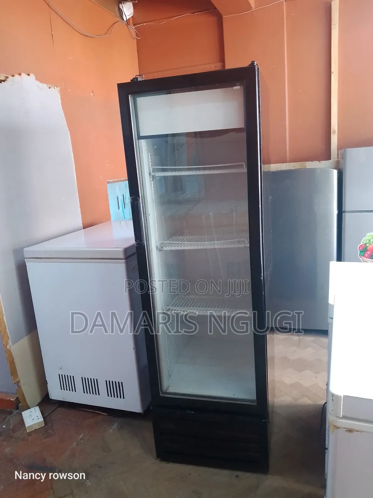 300litres Black Display Fridge