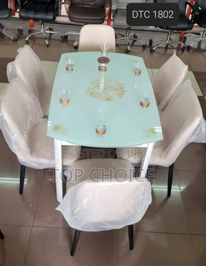 Glass Dining Table 6-Seayer