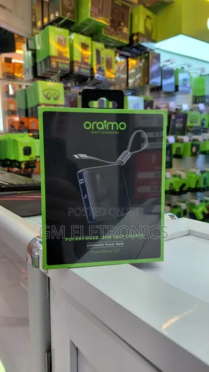 20,000mah, 30w Portable Power Bank- Built-in Type-C Cable and Anifast
