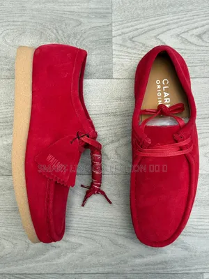 Red Grey Clarks Law Cut