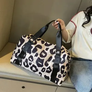 Leopard Shoulder Duffle Bag- Meg
