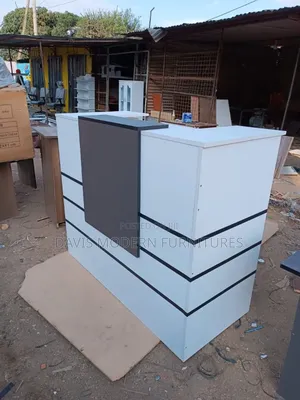 White Reception Counter