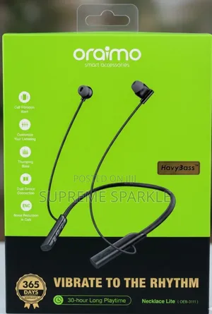 Oraimo Necklace Lite Wireless Neckband.Oeb 311 - 30h Playtime Havybass