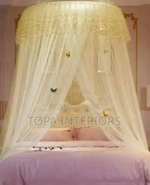 Free Size Cream Lightweight Mesh Round Dome Mosquito Nets