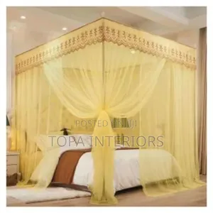 Cream Square Mosquito Nets for All Sizes 4x6, 5x6 and 6x6 Bed Net
