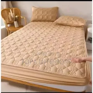 Beige Fitted Waterproof Mattress Protector Covers