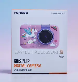 Porodo Lifestyle Kids Flip Digital Camera With Tripod Stand - Pink