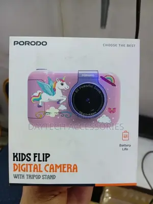Porodo Lifestyle Kids Flip Camera With Tripod Stand 1000mah Battery