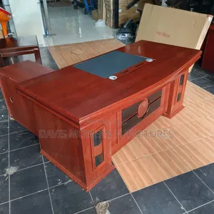 Redish-Brown Executive -Style Office Desk