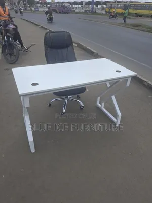 Executive Office Desk+Leather Chair Set