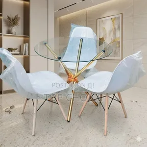 Glass Round Tables and Chairs