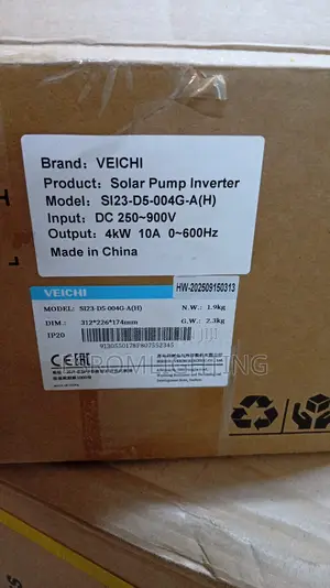 Veichi 3-Phase Solar Pump Inverter – 4kw