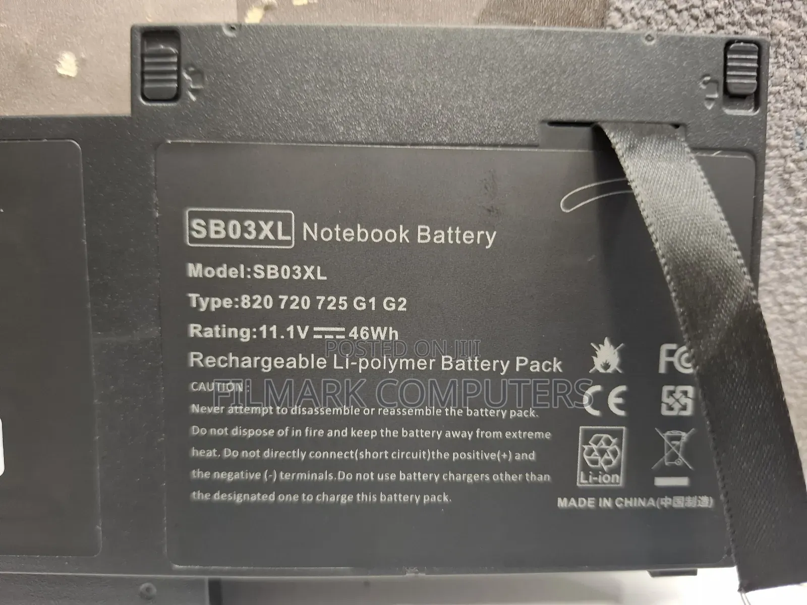 Replacement Battery Sb03xl- Hp Elitebook 820 G1, 720 G2