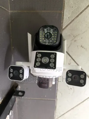 All in One CCTV Camera 4g Smart Ethernet Cable Triple Lens Alarm Siren