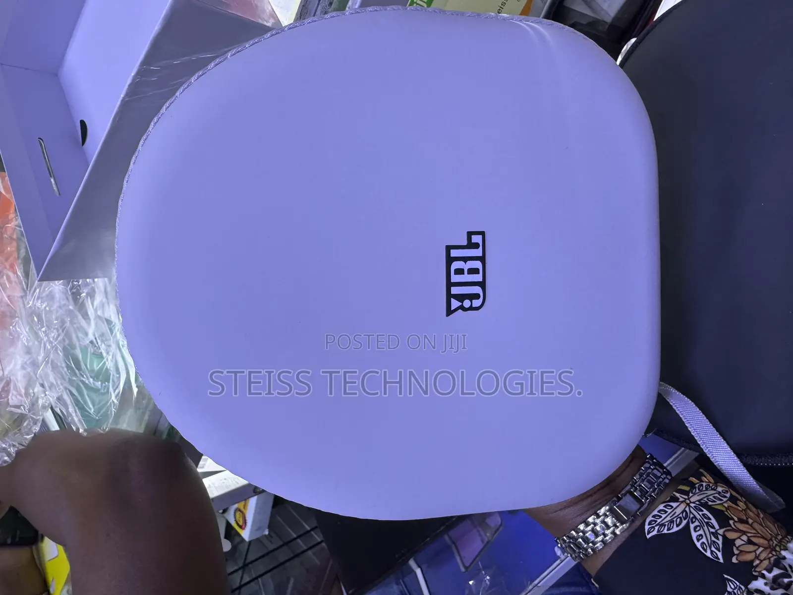 Beige JBL Wireless Portable Headphones