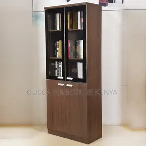 2-Door's Wooden Glass Front Document Cabinet