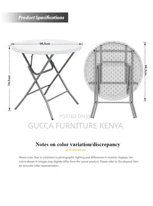 Home Office White Round Plastic Dining Table