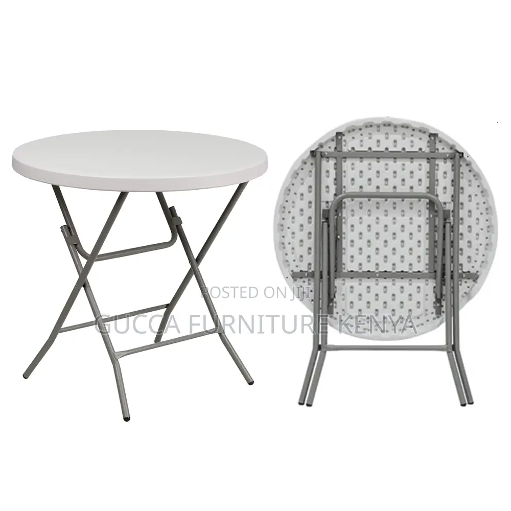 Home Office White Round Plastic Dining Table