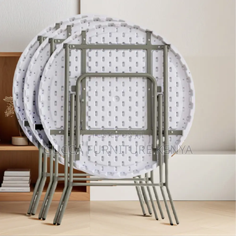 Home Office White Round Plastic Dining Table