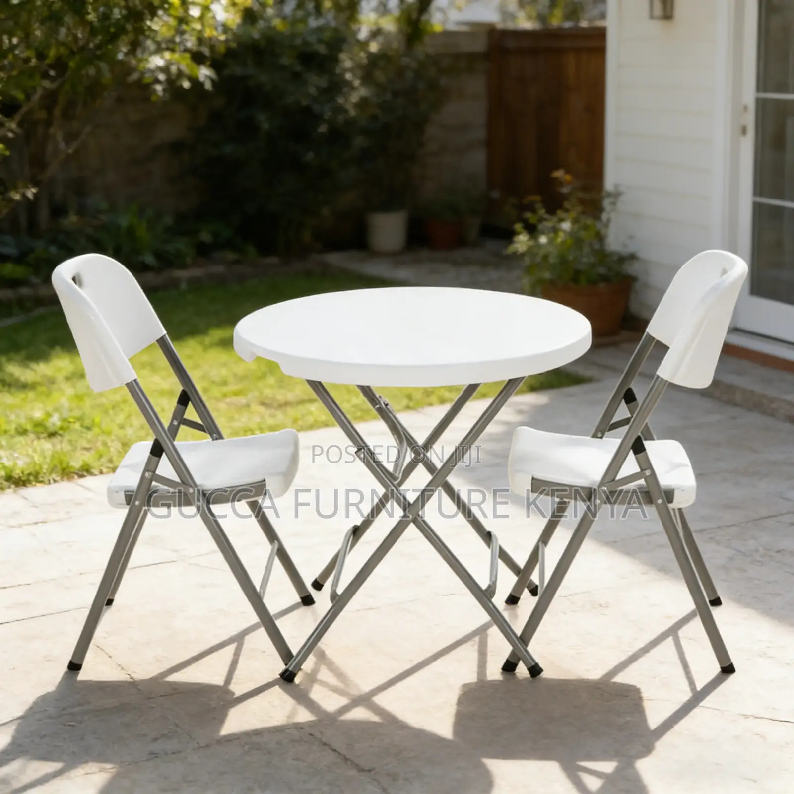 Home Office White Round Plastic Dining Table