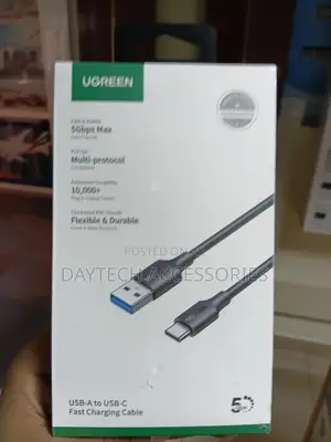 Ugreen Usb-a 2.0 Male to Usb-C Male Fast Charging Cable 2m